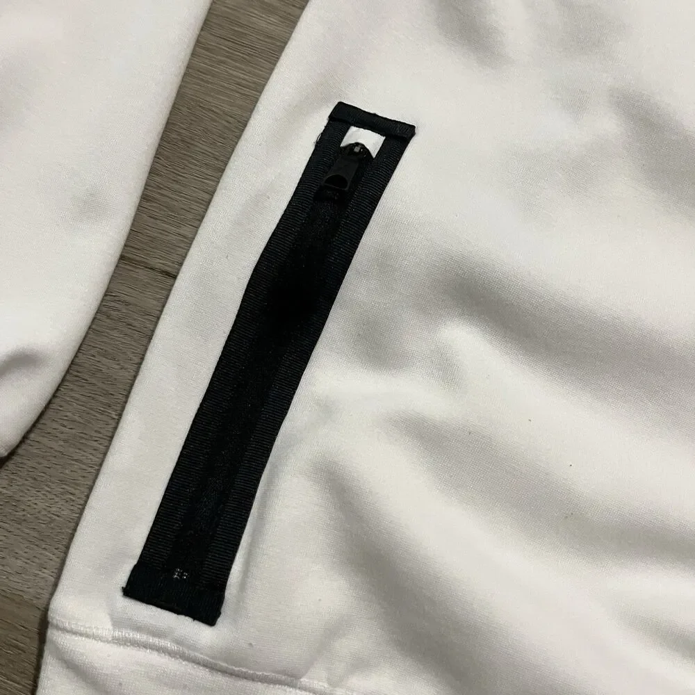 Nike Air Jordan Statement Hoodie Zip Up White Black Mens Size Small DA9854-100